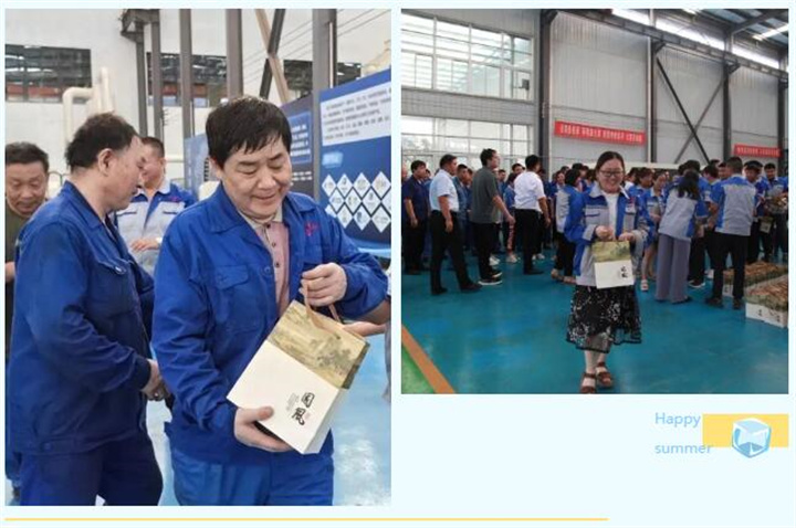 隨著炎炎夏日的來臨，近期氣溫逐步攀升，為切實做好夏季防暑降溫工作，保障員工的身體健康，7月17日下午，山東金格瑞開展“您戰(zhàn)高溫助振興 我送清涼鼓干勁”--夏送清涼主題活動，給所有的員工送上了防暑降溫茶，用愛心給這個炎夏降溫。.jpg